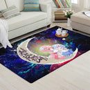 Ram And Rem Re Zero Love You To The Moon Galaxy Carpet Rug Home Room Decor Nearkii