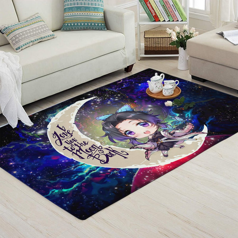 Shinobu demon slayer Love You To The Moon Carpet Rug Home Room Decor Nearkii
