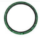 Green Glitter Texture Print Car Steering Wheel Cover Nearkii