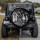 Starry Night At Campsite Car Spare Tire Cover Gift For Campers Nearkii