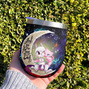 Pokemon Couple Mew Mewtwo Love You To Moon And Back Premium Wine Tumbler Nearkii