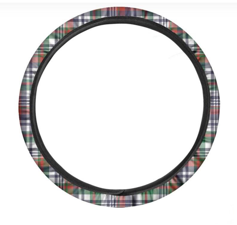 Christmas Madras Plaid Print Car Steering Wheel Cover Nearkii