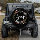Vintage Jeep Flower Car Spare Tire Cover Gift For Campers Nearkii