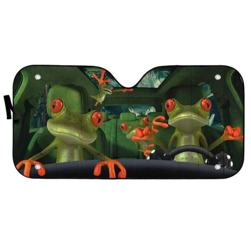 Fancy Frogs Custom Car Auto Sun Shades Windshield Accessories Decor Gift Nearkii