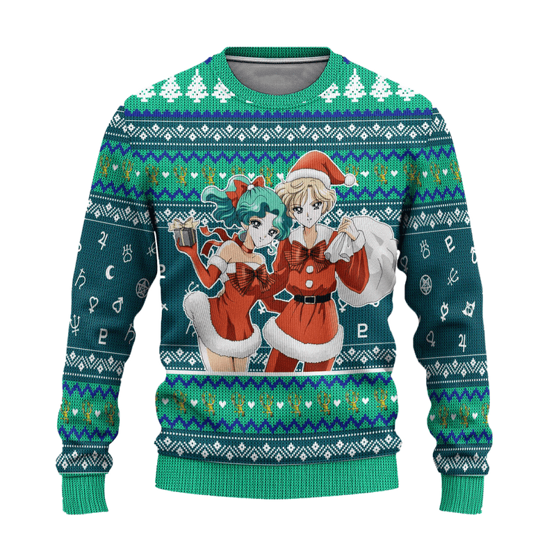 Sailor Neptune Ugly Christmas Sweater Sailor Moon Anime Xmas Gift Nearkii