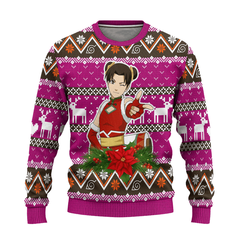 Tenten Ugly Christmas Sweater Custom Naruto Anime Xmas Gift Nearkii