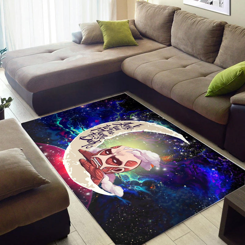 Attack on titan Love You To The Moon Galaxy Carpet Rug Home Room Decor Nearkii