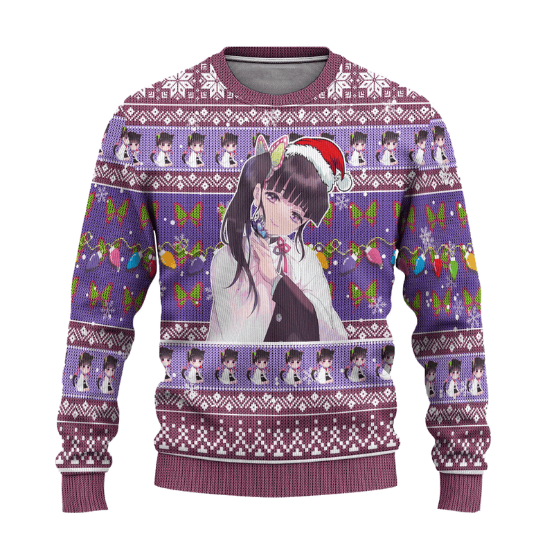 Demon Slayer Kanao Tsuyuri Anime Ugly Christmas Sweater Xmas Gift Nearkii