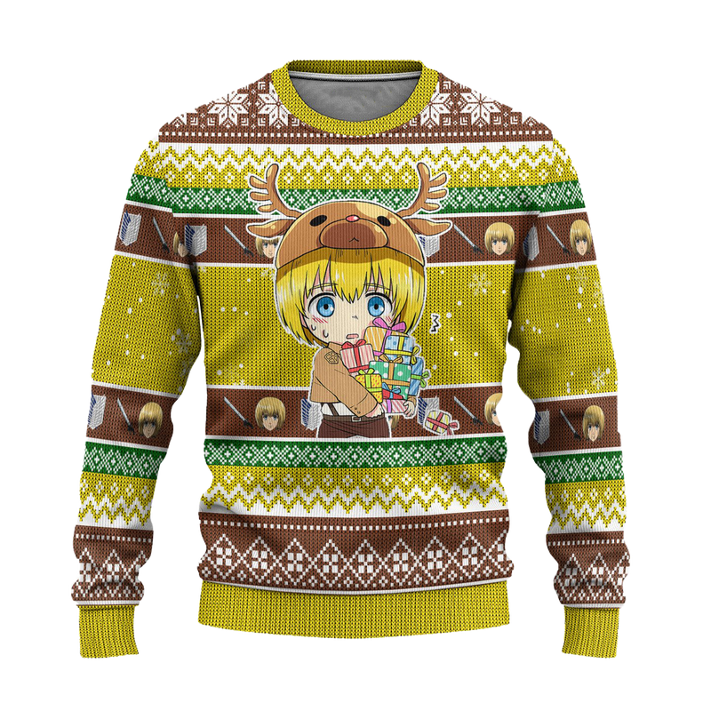 Armin Arlert Attack on Titan Anime Ugly Christmas Sweater Xmas Gift Nearkii