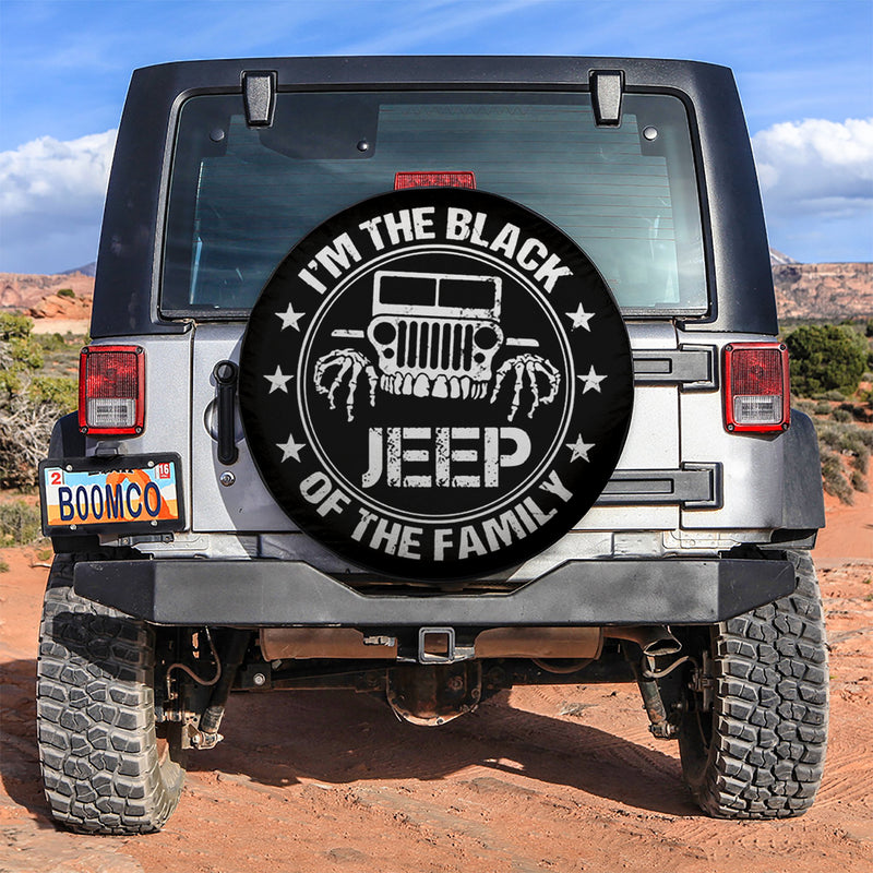 I Am The Black Jeep Of The Family Car Spare Tire Covers Gift For Campe