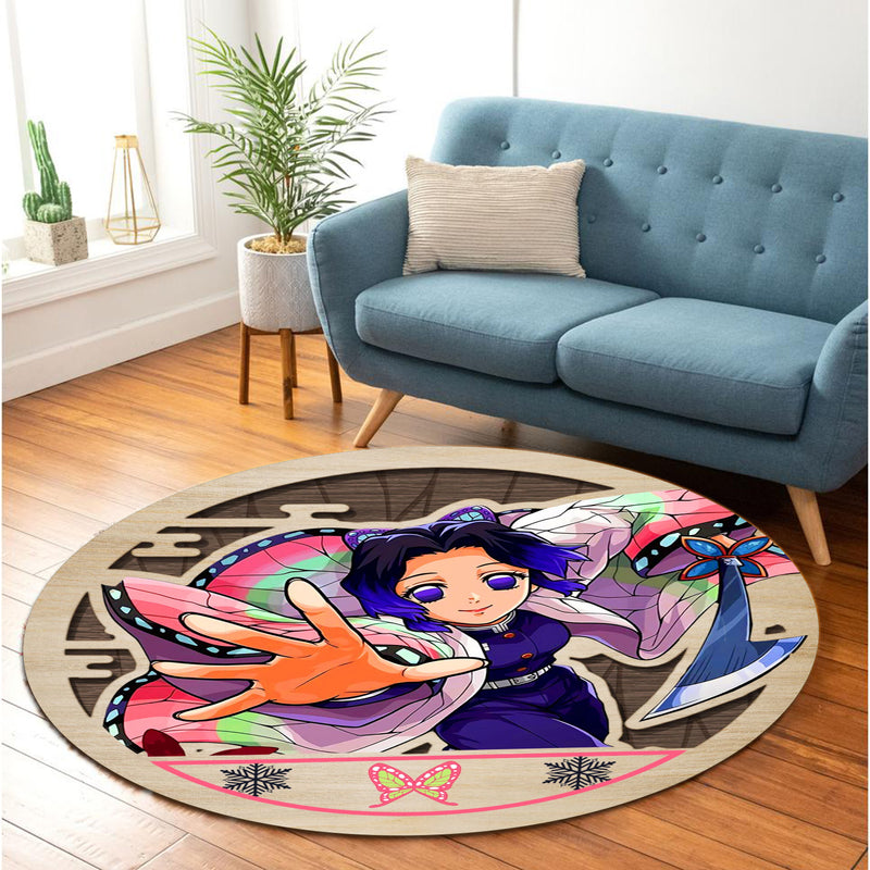 Demon Slayer Shinobu Kocho Round Rug