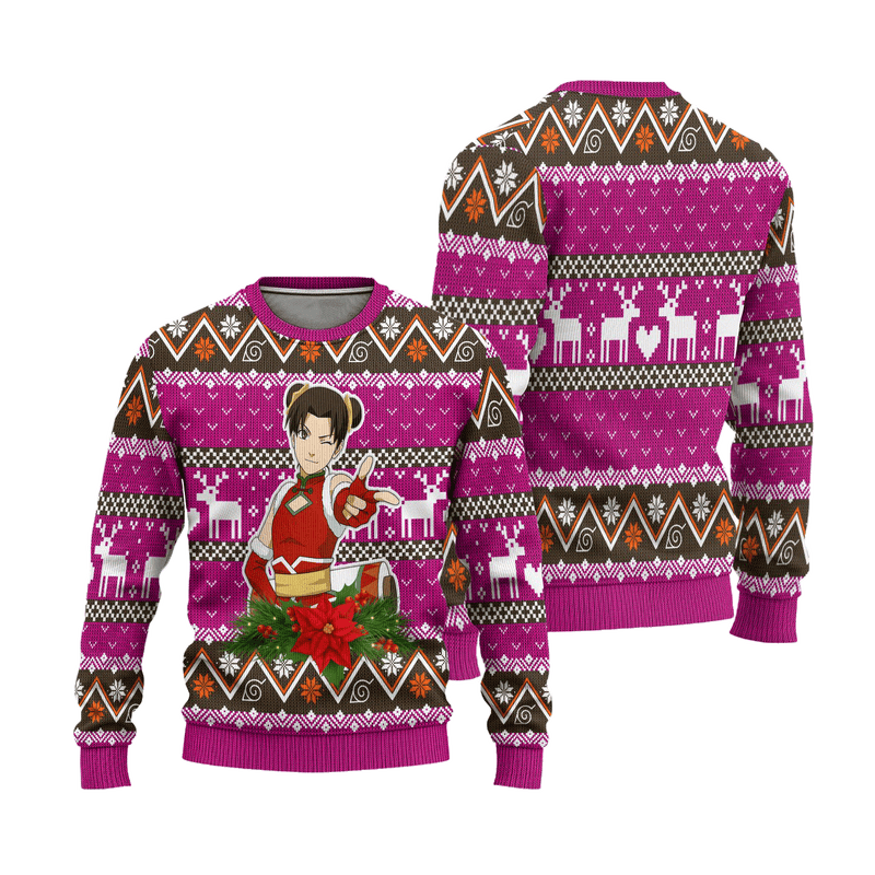 Tenten Ugly Christmas Sweater Custom Naruto Anime Xmas Gift Nearkii