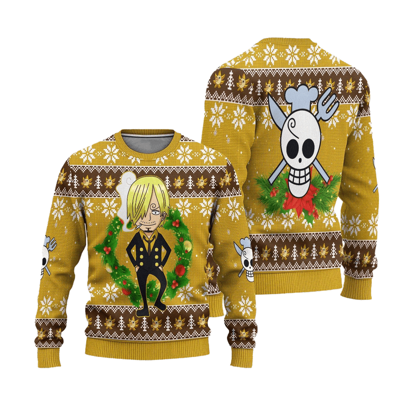 Sanji One Piece Anime Ugly Christmas Sweater Xmas Gift