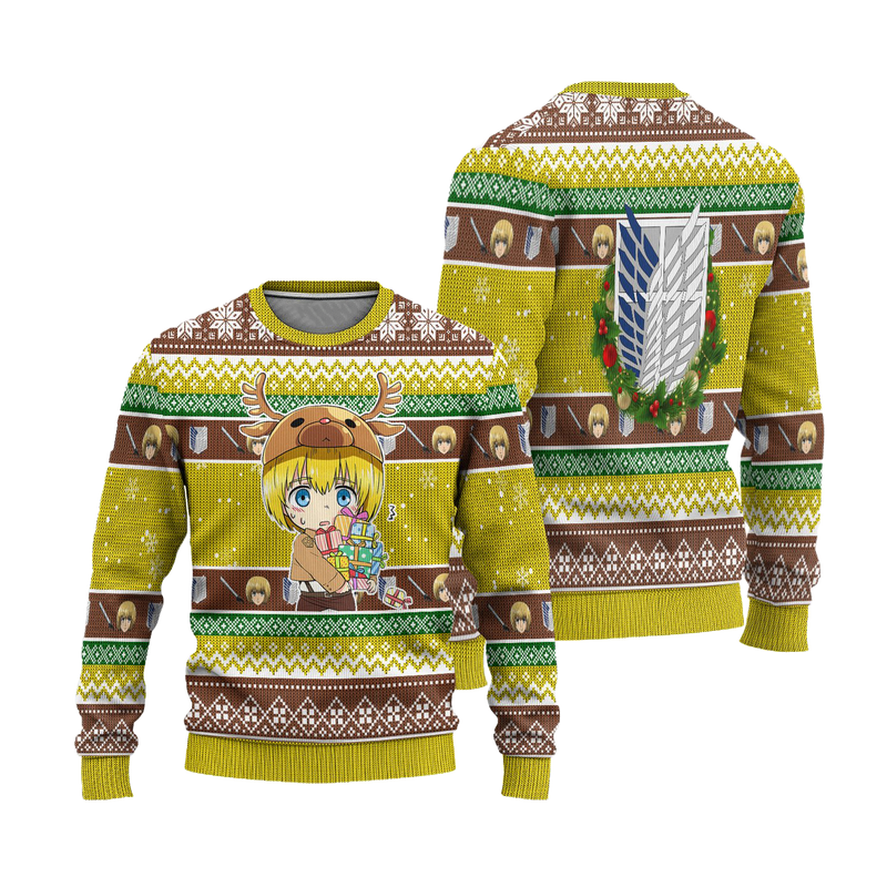 Armin Arlert Attack on Titan Anime Ugly Christmas Sweater Xmas Gift Nearkii