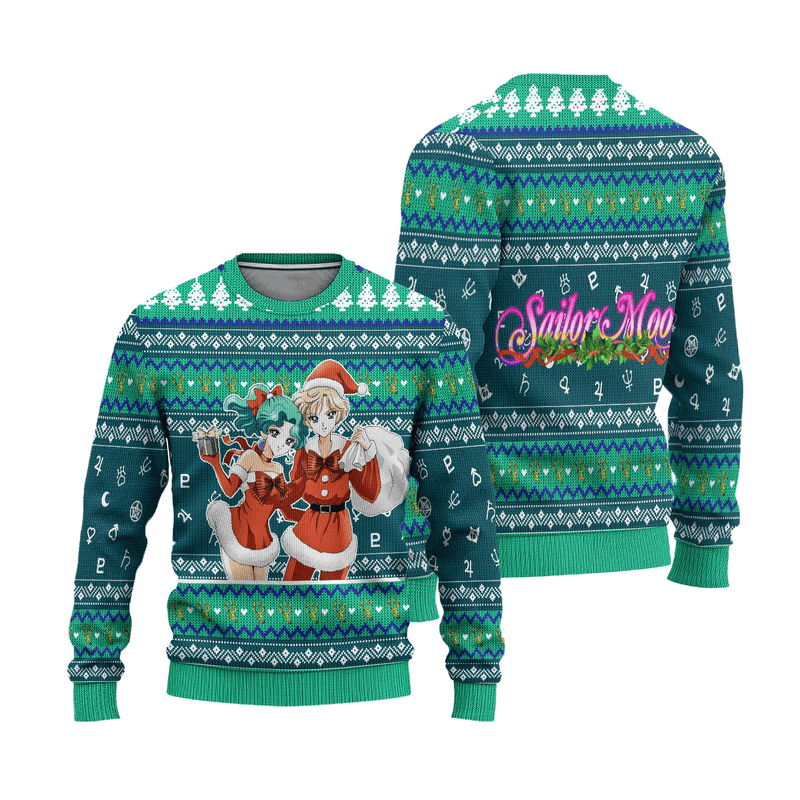 Sailor Neptune Ugly Christmas Sweater Sailor Moon Anime Xmas Gift Nearkii