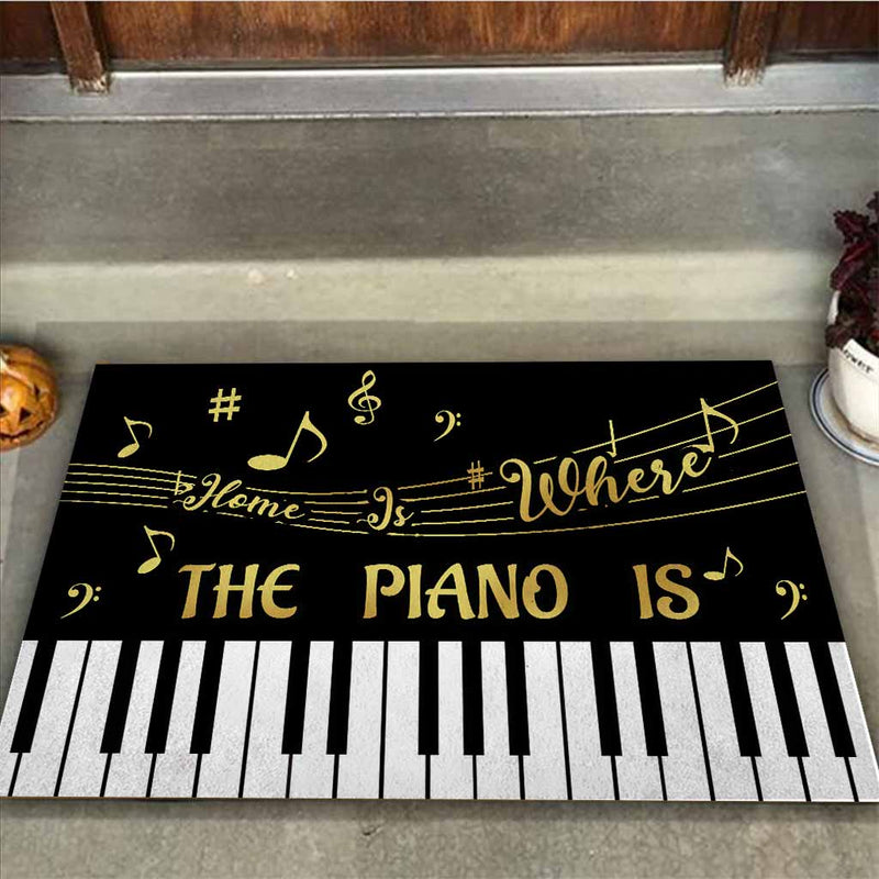 Home Is Where The Piano Is Piano Doormat Home Decor Nearkii