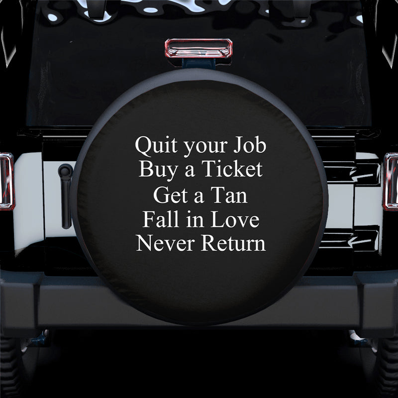 Quit Your Job Quote Funny Spare Tire Covers Gift For Campers Nearkii
