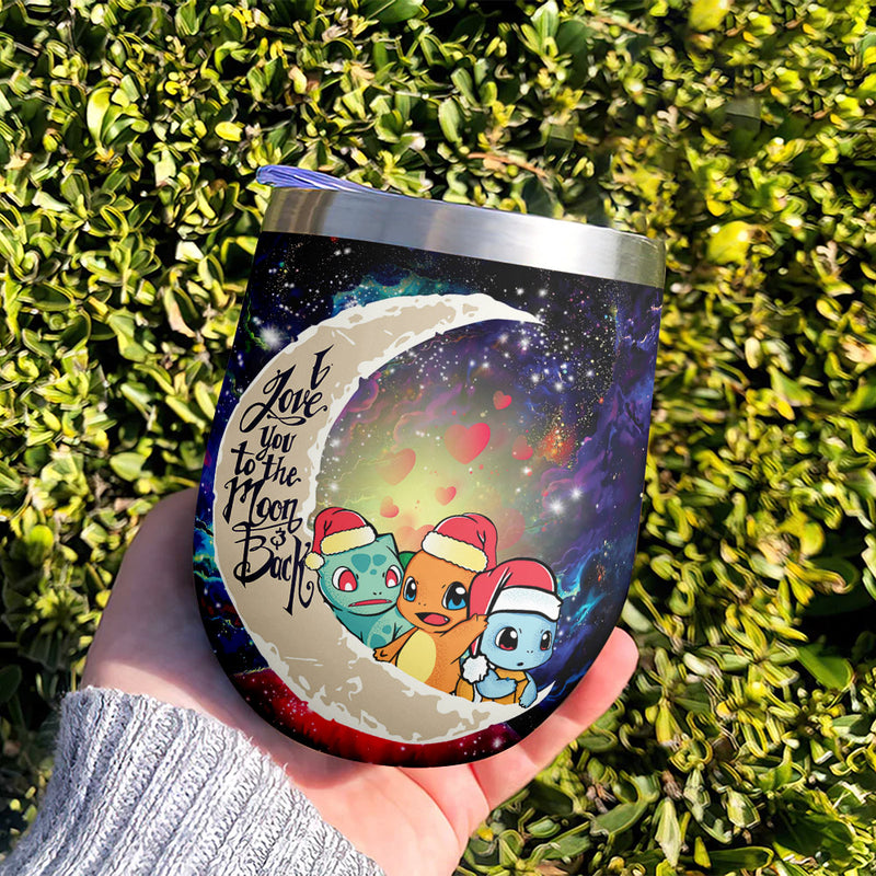 Pokemon Friends Gen 1 Love You To Moon And Back Premium Wine Tumbler Nearkii