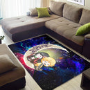 Zenitsu And Nezuko Chibi Demon Slayer Love You To The Moon Galaxy Carpet Rug Home Room Decor Nearkii