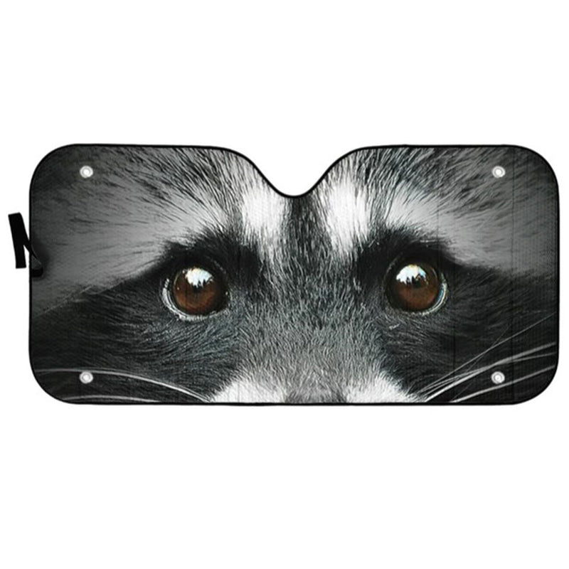 Beautiful Eyes Of Raccoon Custom Car Auto Sun Shades Windshield Accessories Decor Gift Nearkii