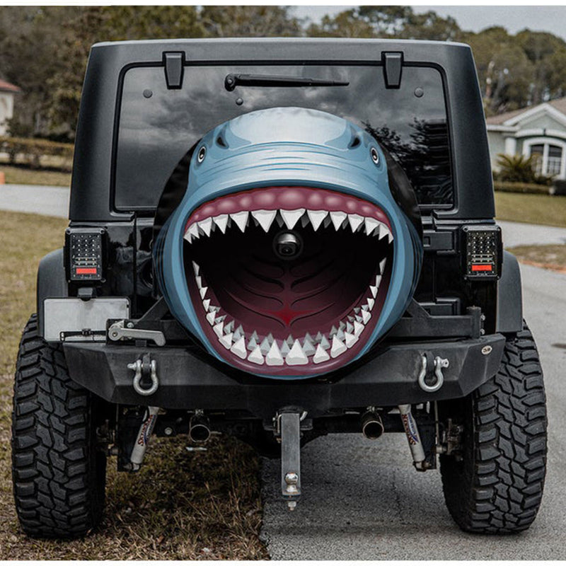 Shark Jeep Car Spare Tire Cover Gift For Campers Nearkii