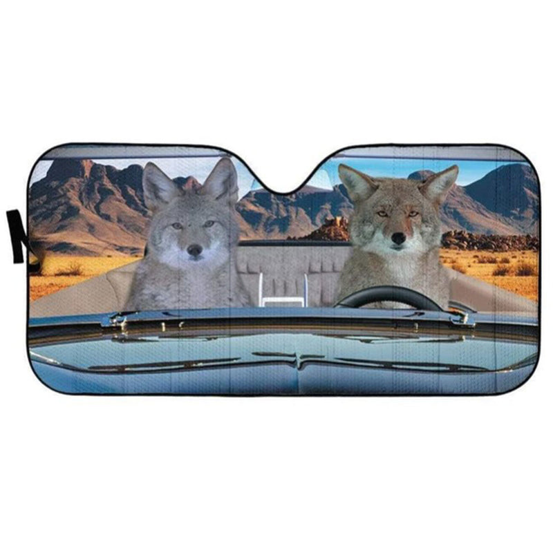 Coyote Couple Custom Car Auto Sun Shades Windshield Accessories Decor Gift Nearkii