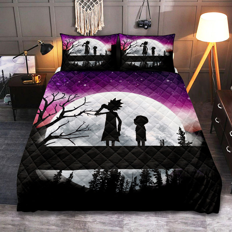 Rick And Morty Moon Night Quilt Bed Sets Nearkii