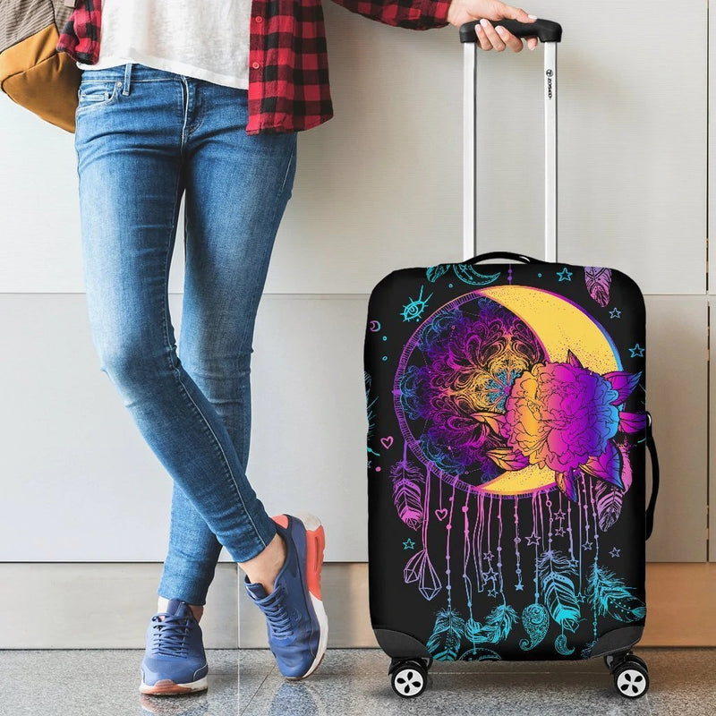 Sun Moon Mandala Rainbow Luggage Cover Suitcase Protector Nearkii