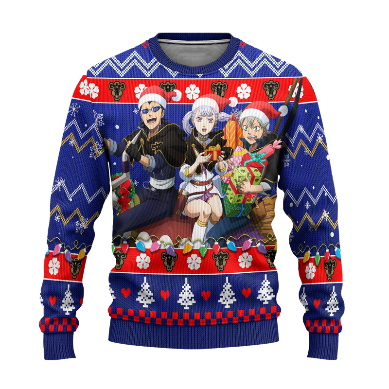 Black Clover Anime Ugly Christmas Sweater Characters Xmas Gift Nearkii