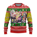 Demon Slayer Anime Ugly Christmas Sweater Characters Xmas Gift Nearkii