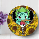 Bulbapedia Pokemon Sunflower Zipper Wood Wall Clock Nearkii