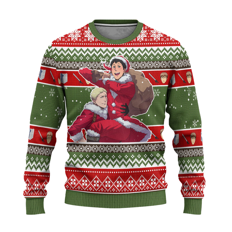 Jean Kirstein Attack on Titan Anime Ugly Christmas Sweater Xmas Gift Nearkii