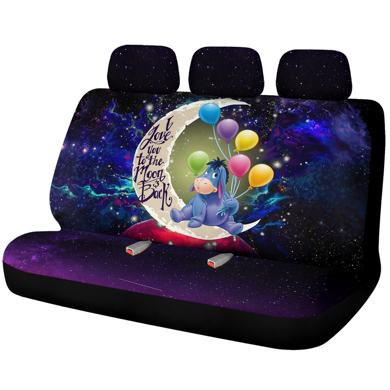 Eeyore Winnie The Pooh Love You To The Moon Galaxy Premium Custom Car Back Seat Covers Decor Protectors Nearkii