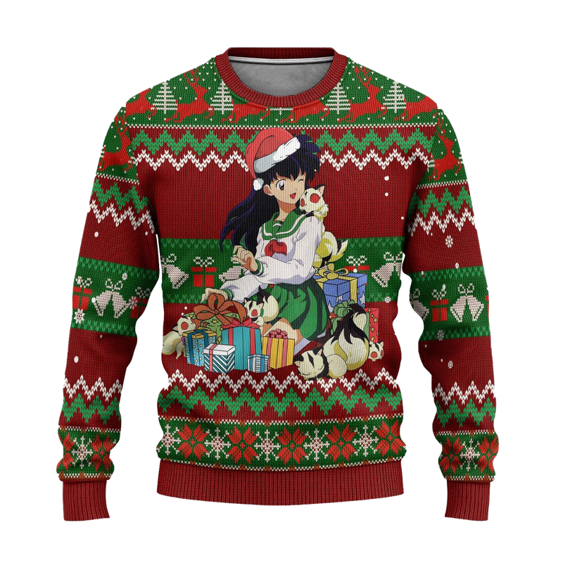 Kagome Ugly Christmas Sweater Inuyasha Anime Xmas Gift Nearkii