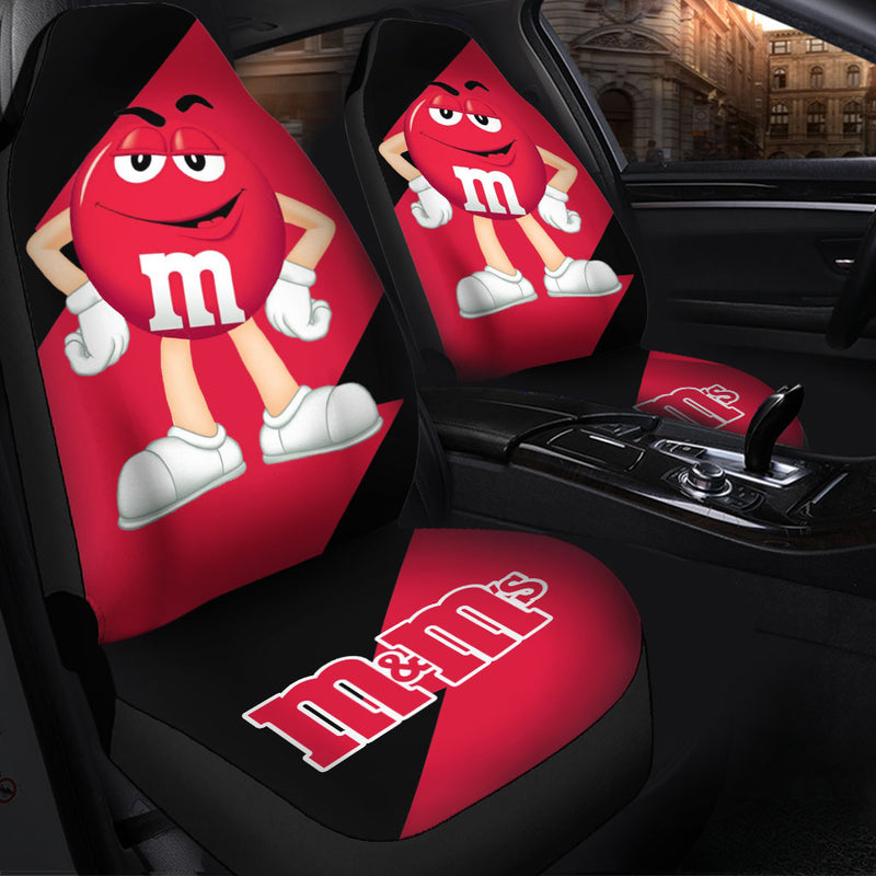 M&M's Candy Ice Cream Cones Chocolate Red Car Seat Covers Custom Car Accessories