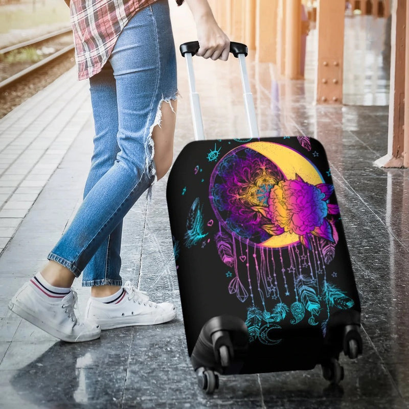 Sun Moon Mandala Rainbow Luggage Cover Suitcase Protector Nearkii