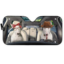 Bull Terrier Couple Dog Car Auto Sun Shades Windshield Accessories Decor Gift Nearkii
