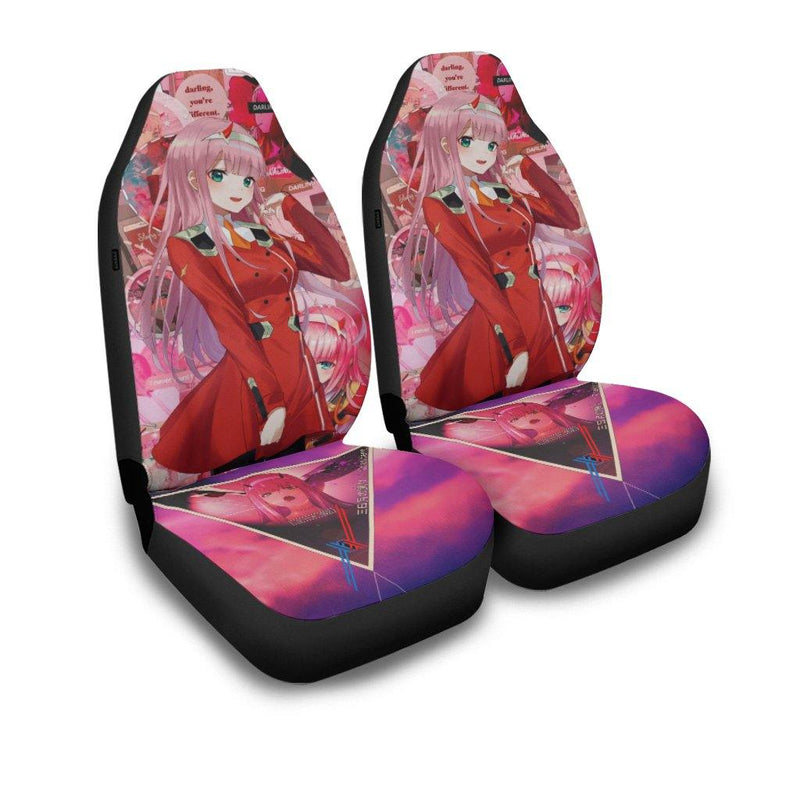 Zero Two Darling In The Franxx Anime Premium Custom Car Seat Covers Decor Protectors Nearkii