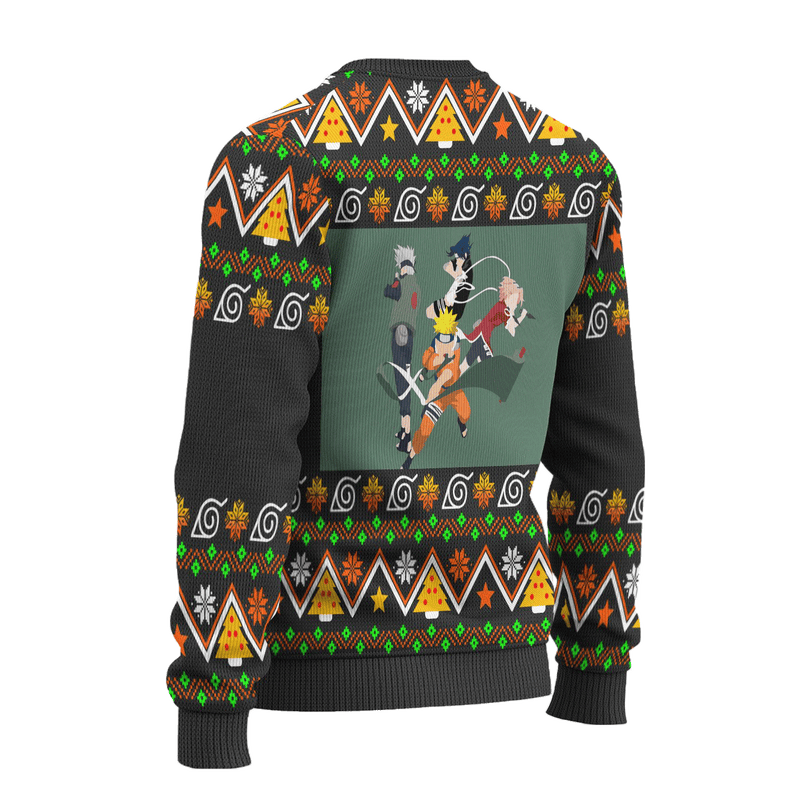 Naruto Team 7 Anime Ugly Christmas Sweater Konohagakure Xmas Gift