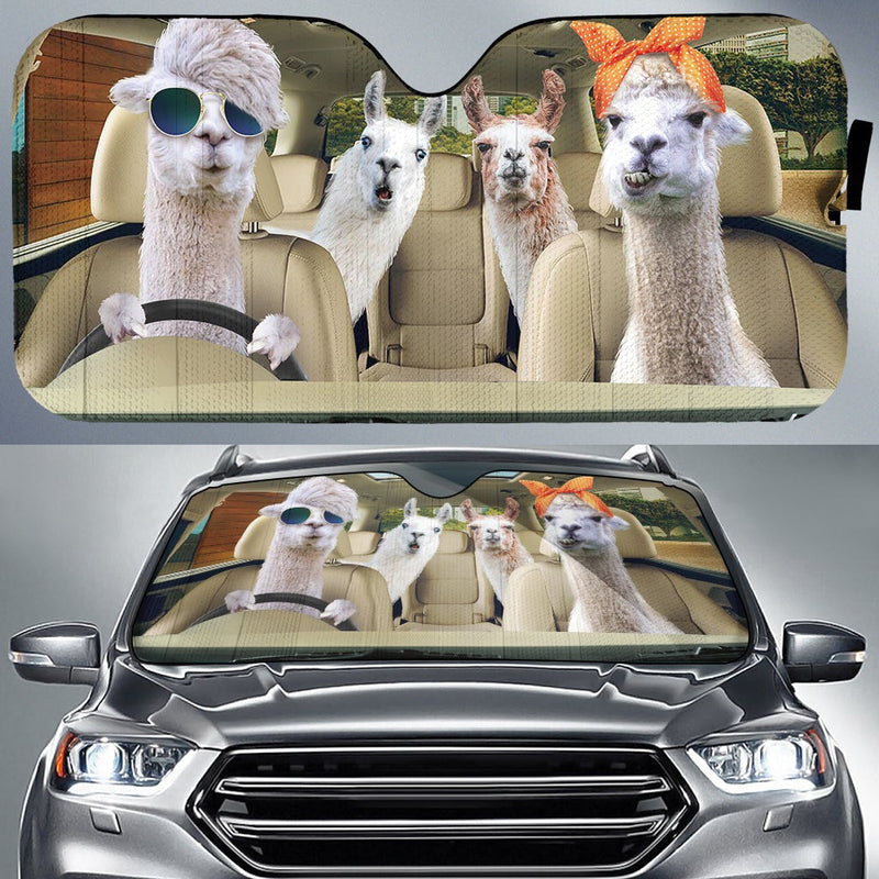 Driving Llamas Right Hand Drive Car Auto Sunshades Nearkii