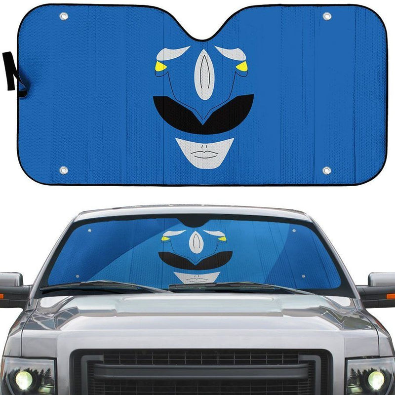 Mighty Morphin Power Rangers Blue Ranger Custom Car Auto Sunshade Windshield Accessories Decor Gift Nearkii