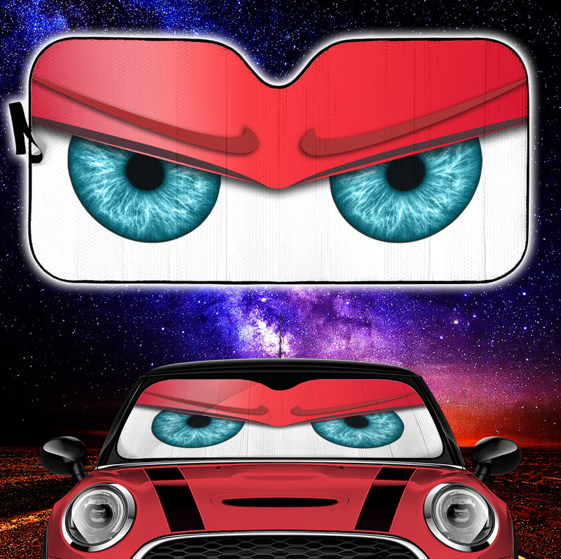 Red Funny Angry Cartoon Eyes Car Auto Sun Shades Windshield Accessories Decor Gift Nearkii