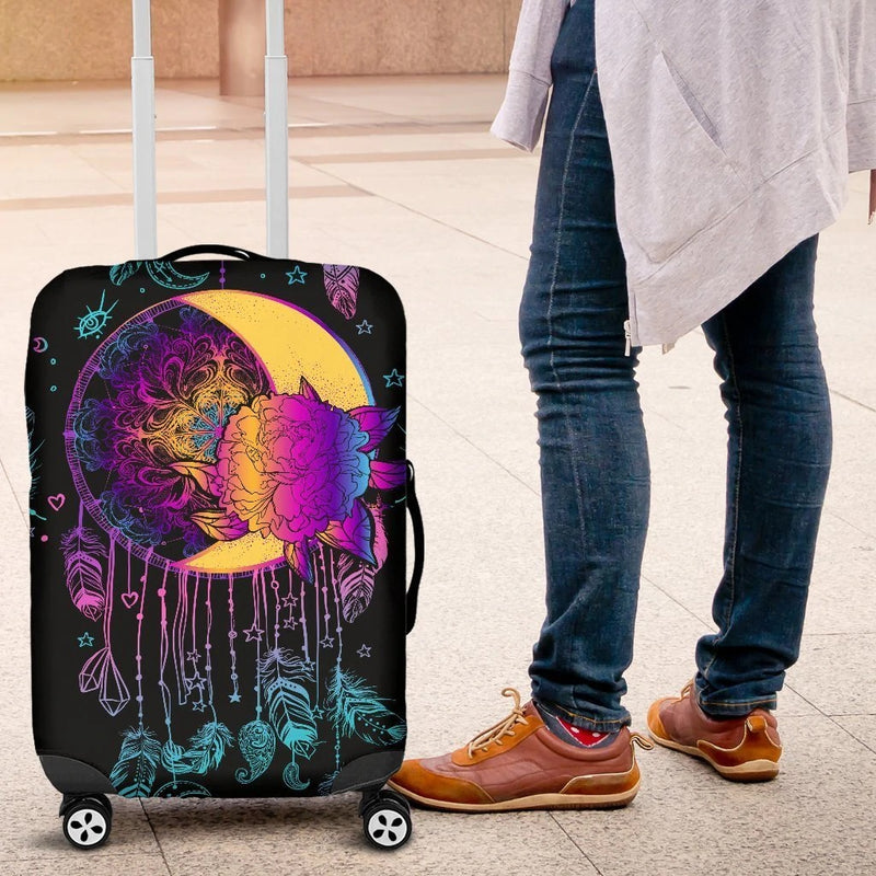 Sun Moon Mandala Rainbow Luggage Cover Suitcase Protector Nearkii