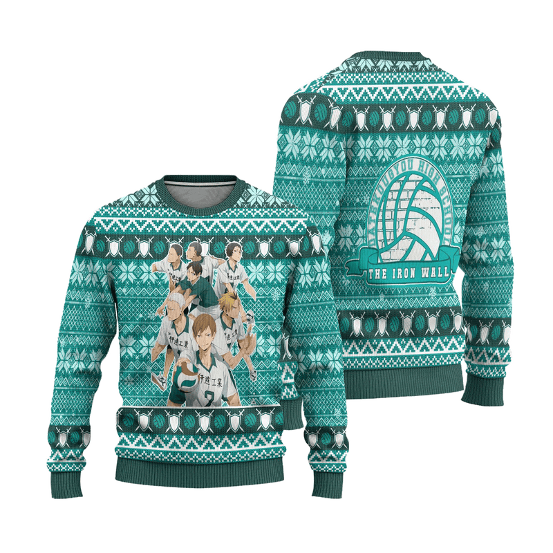 Date Tech High Ugly Christmas Sweater Haikyuu Anime Xmas Gift Nearkii