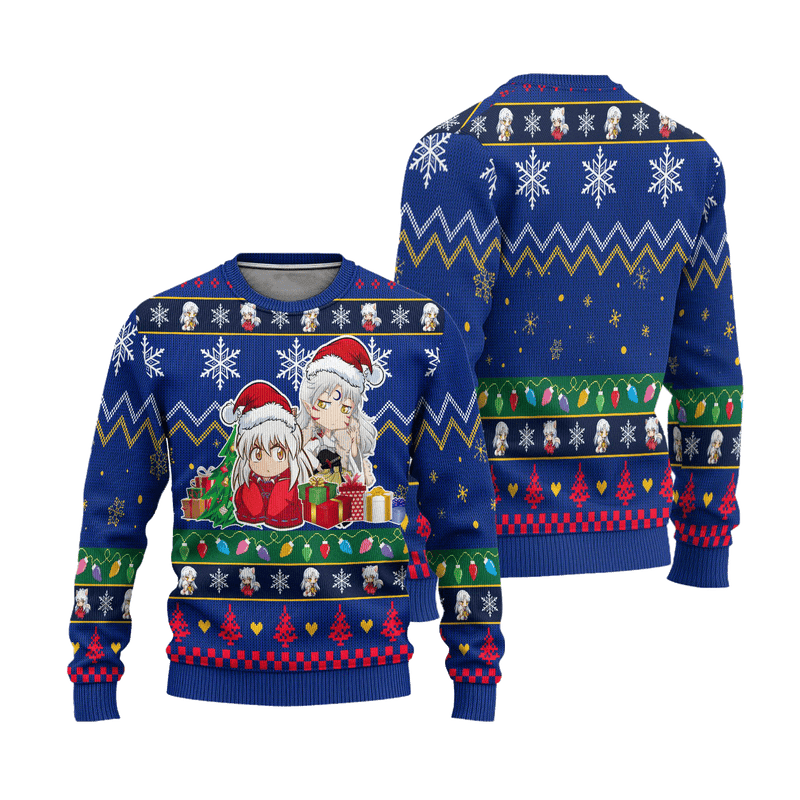 Inuyasha x Sesshomaru Anime Ugly Christmas Sweater InuYasha Xmas Gift Nearkii