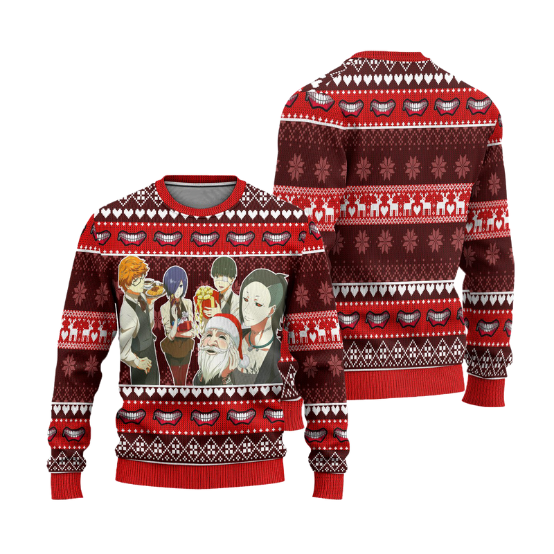 Tokyo Ghoul Anime Ugly Christmas Sweater Custom Xmas Gift Nearkii