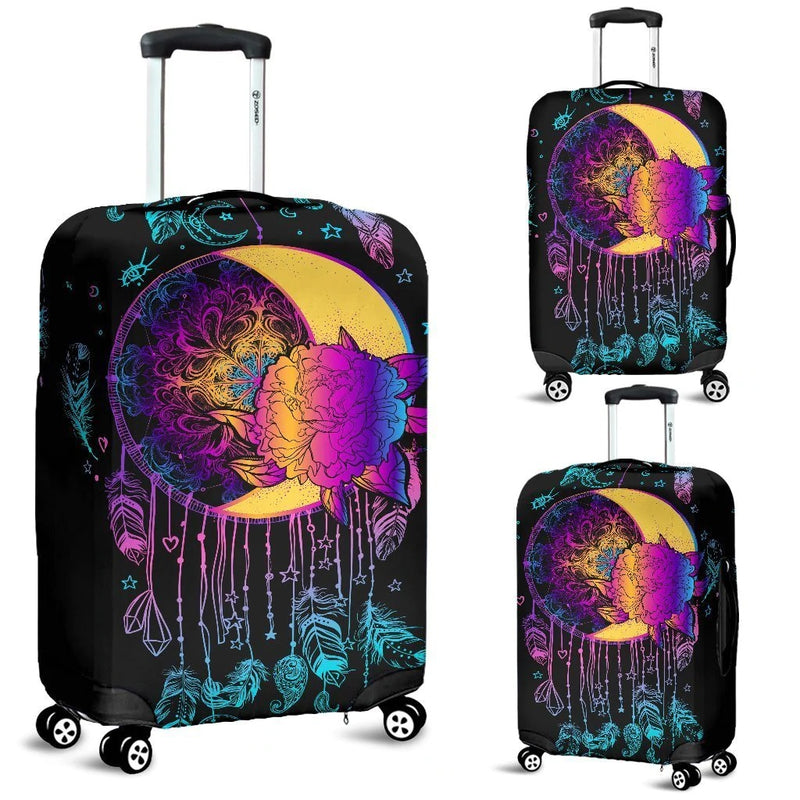 Sun Moon Mandala Rainbow Luggage Cover Suitcase Protector Nearkii