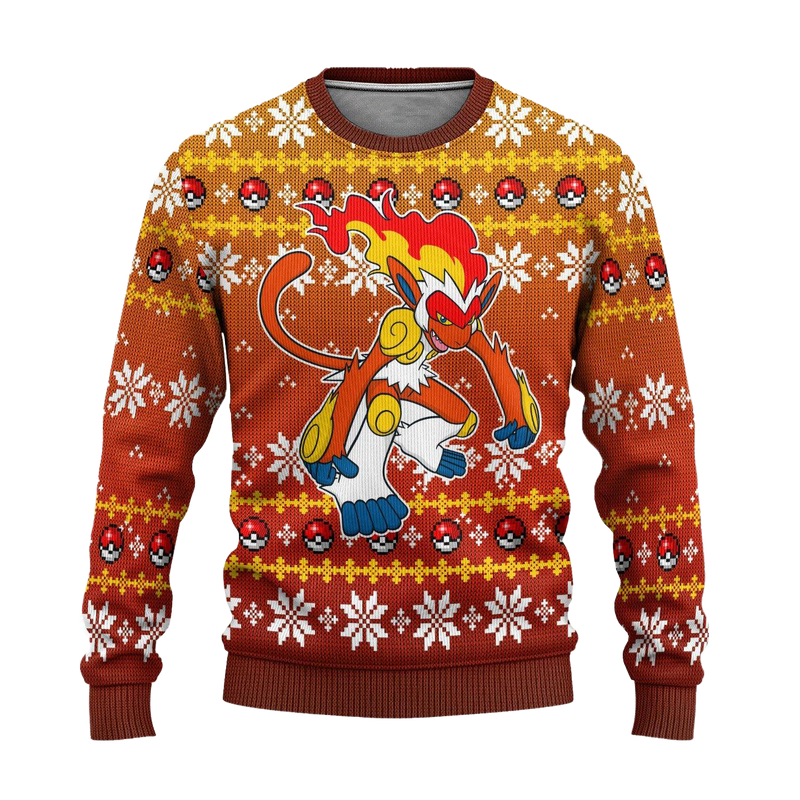 Pokemon Infernape Anime Ugly Christmas Sweater Xmas Gift