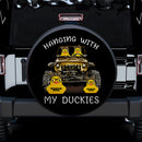 Hanging With My Duckies Yellow Jeep Car Spare Tire Covers Gift For Campers Nearkii