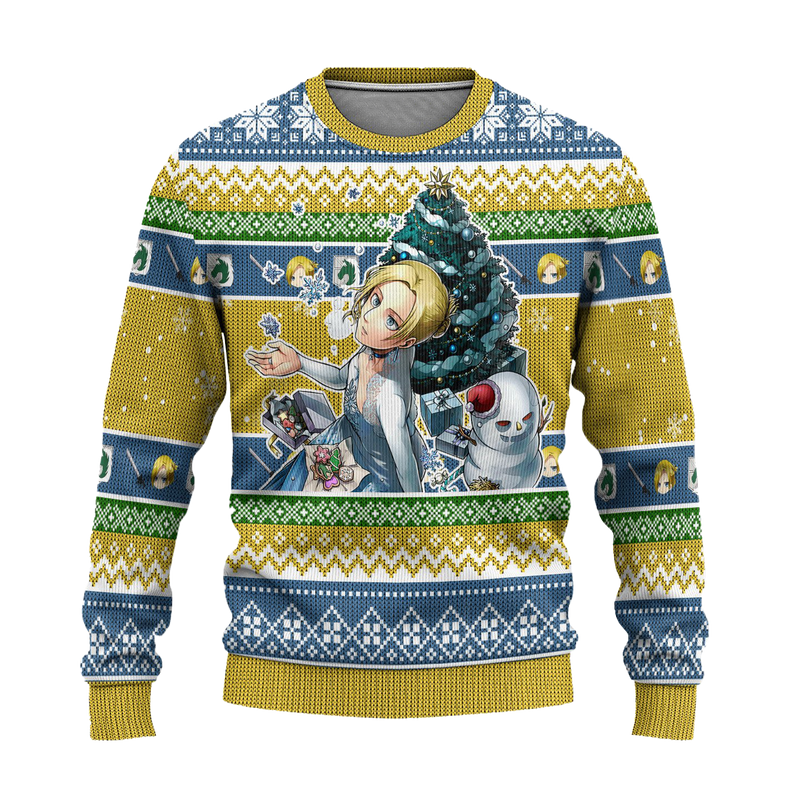 Annie Leonhart Attack on Titan Anime Ugly Christmas Sweater Xmas Gift Nearkii